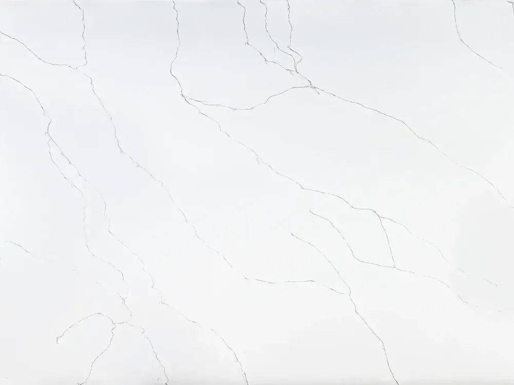 Calacatta Lincon engineered quartz surface with grey veining